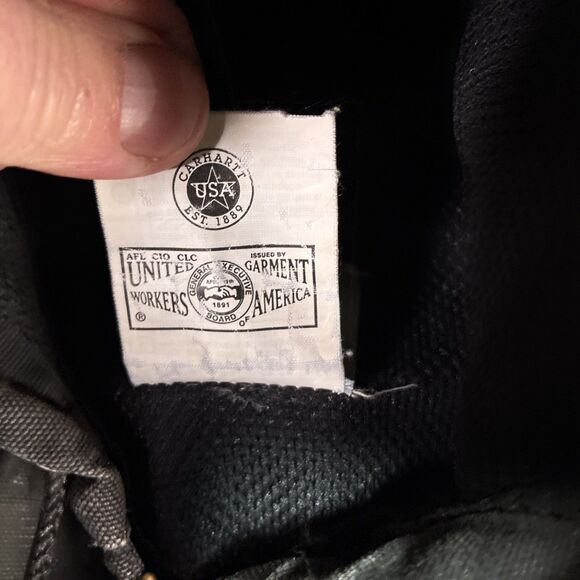 VTG Carhartt J03 Black Thermal Lined Traditional Duck Active Jacket Sz 2XL Logo - Picture 5 of 11